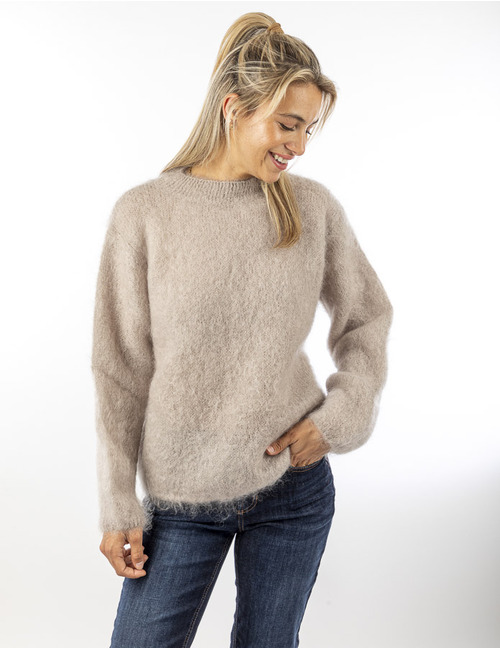 Otto D'ame lange mouw pull beige