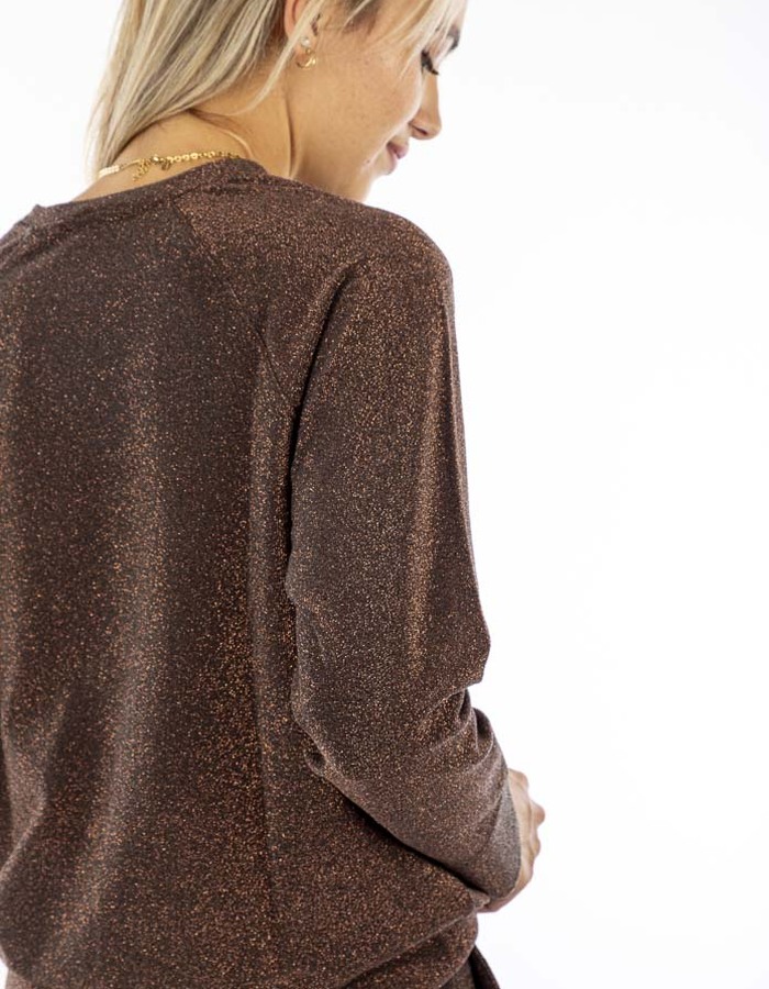 Otto D'ame lange mouw sweater bruin