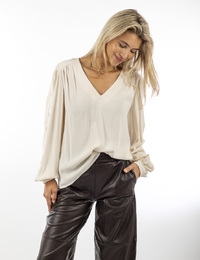 Twinset lange mouw bloes ecru