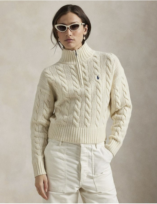 Ralph Lauren Dames lange mouw pull ecru