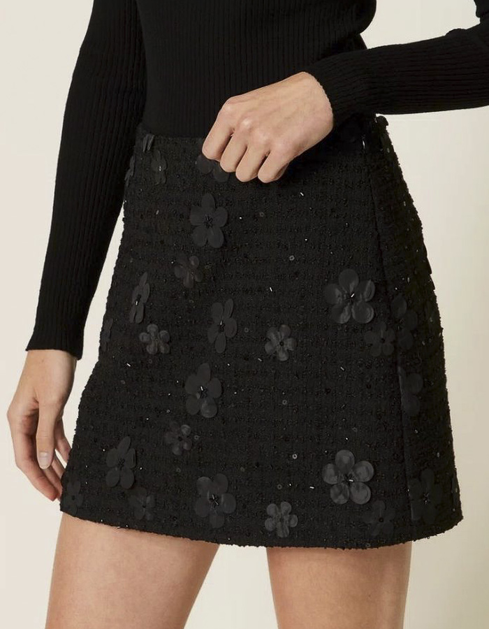 Twinset korte rok zwart