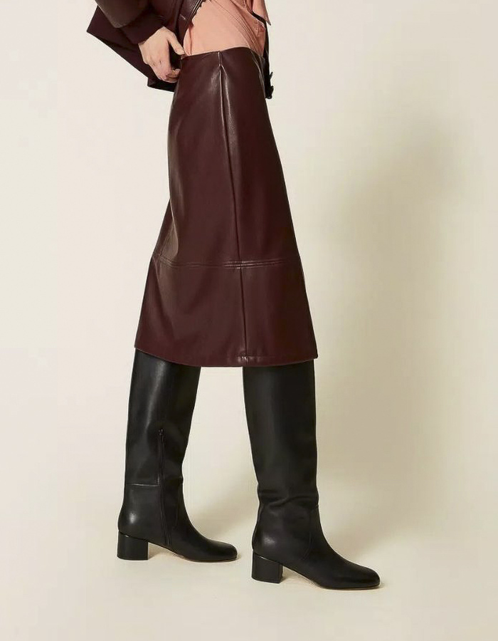 Twinset midi rok bordeaux