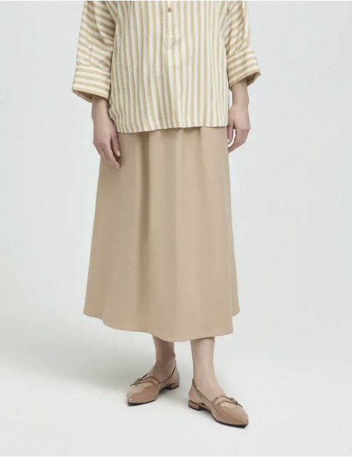 Xandres midi rok beige