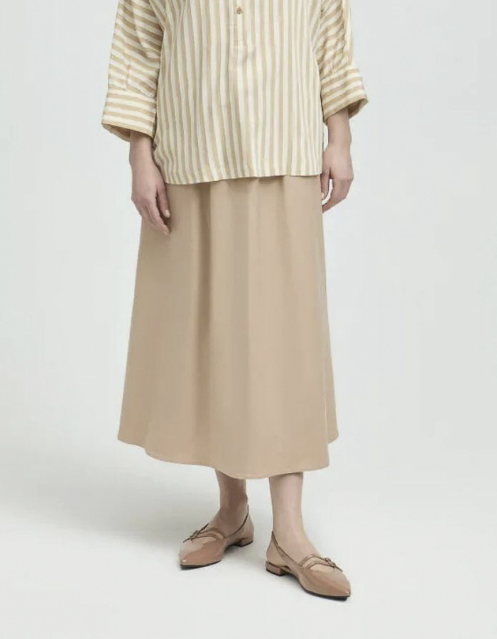 Xandres midi rok beige