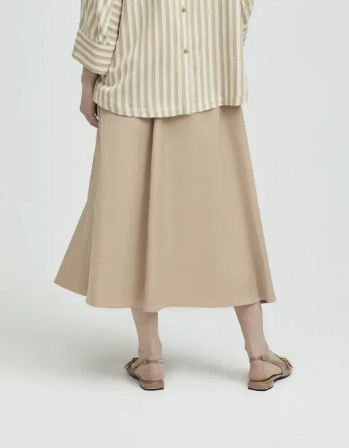 Xandres midi rok beige
