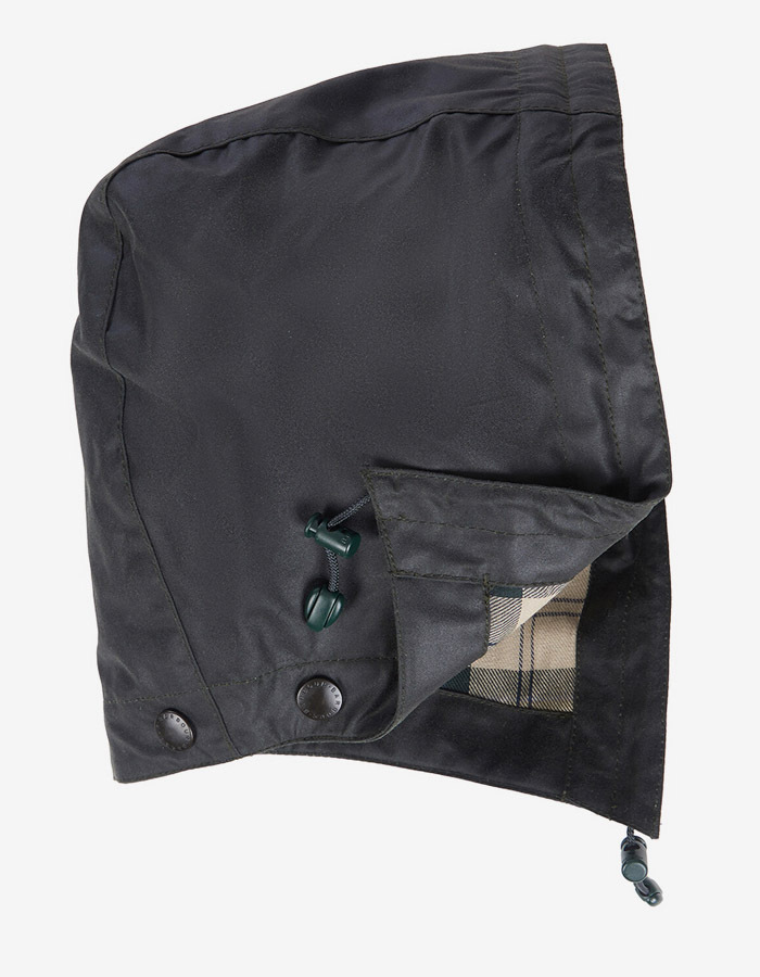 Barbour gewaxte kap met tartan voering 