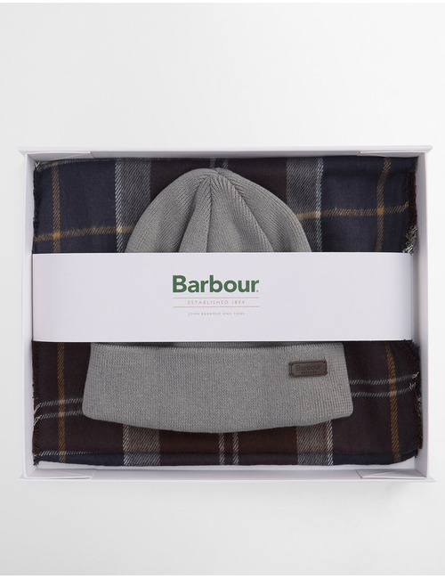 Barbour geschenkset – Muts en sjaal in giftbox
