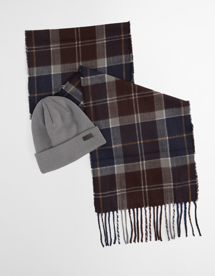 Barbour geschenkset – Muts en sjaal in giftbox