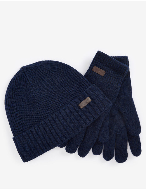 Barbour winterset met muts & handschoenen – Navy