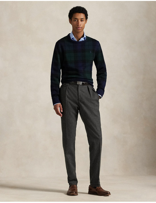 Regular Fit Crewneck Sweater in Blackwatch Combo 