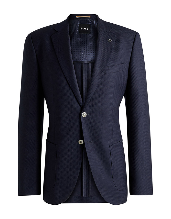 Regular Fit Colbert van Virgin Wol  