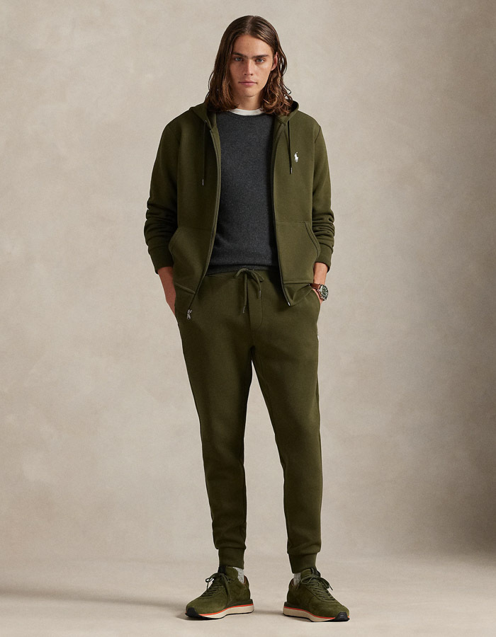 Regular Fit Full-Zip Hoodie in Company Olive