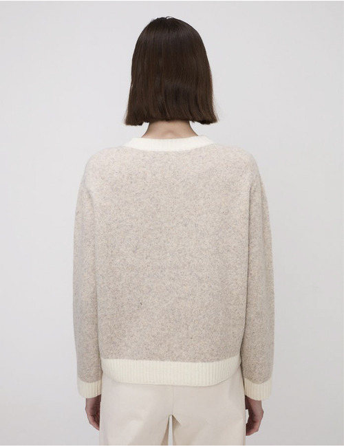 Jeff lange mouw pull beige