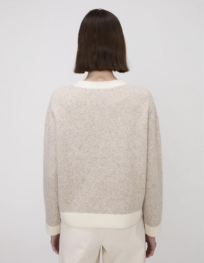 Jeff lange mouw pull beige