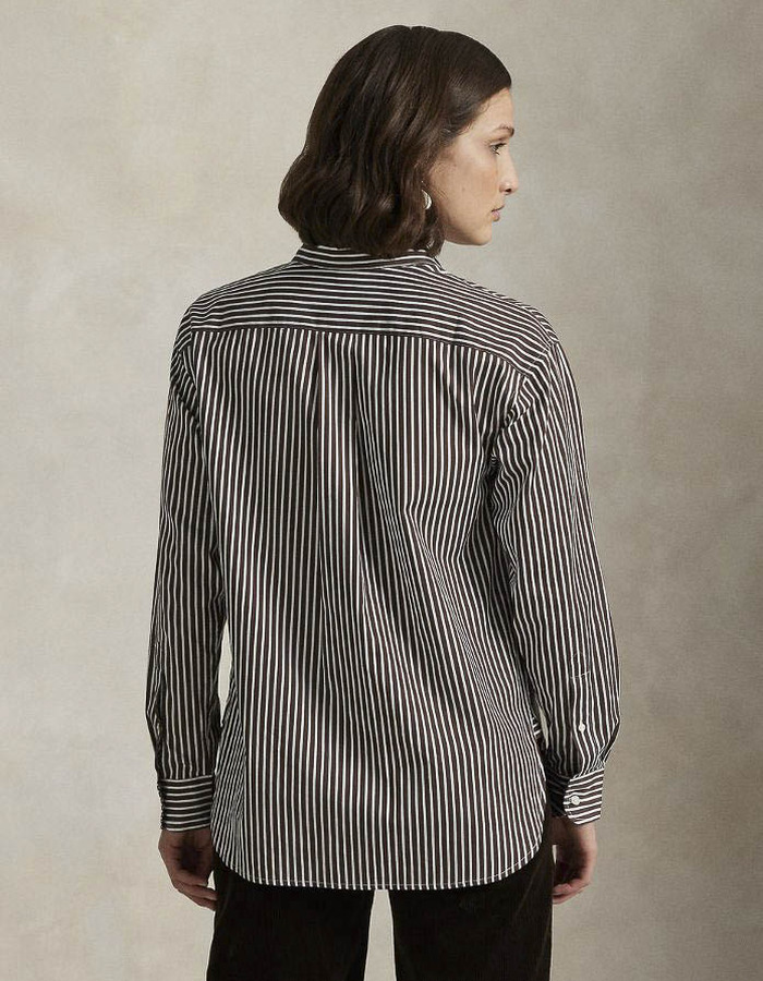 Ralph Lauren Dames lange mouw bloes bruin