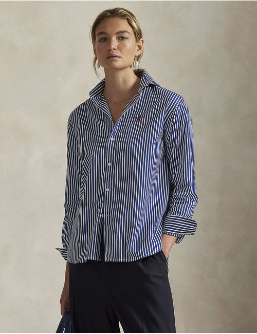Ralph Lauren Dames lange mouw bloes blauw