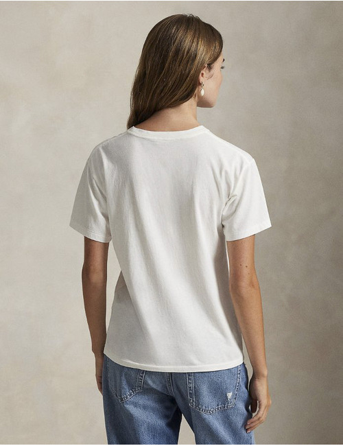 Ralph Lauren Dames t-shirt lange mouw ecru