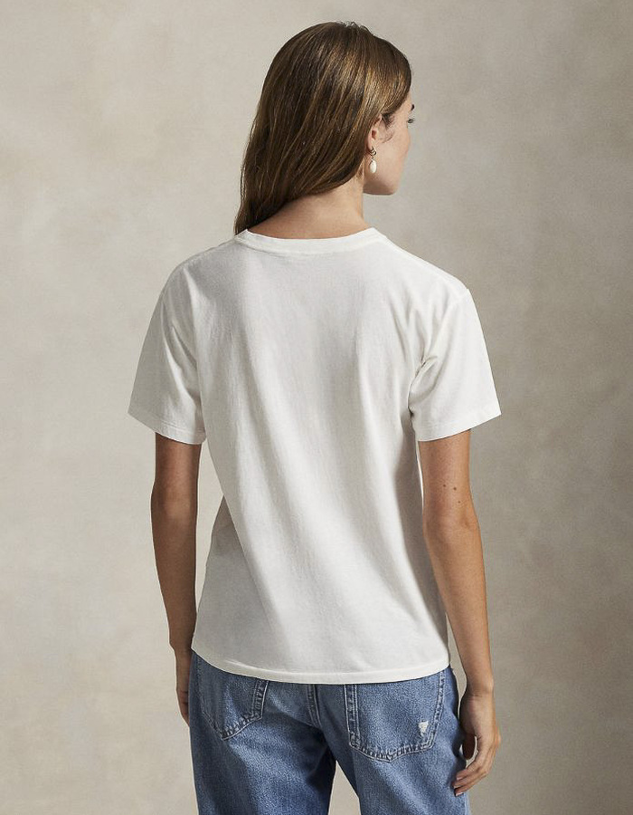 Ralph Lauren Dames t-shirt lange mouw ecru