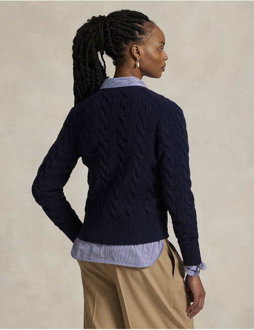 Ralph Lauren Dames lange mouw gilet navy