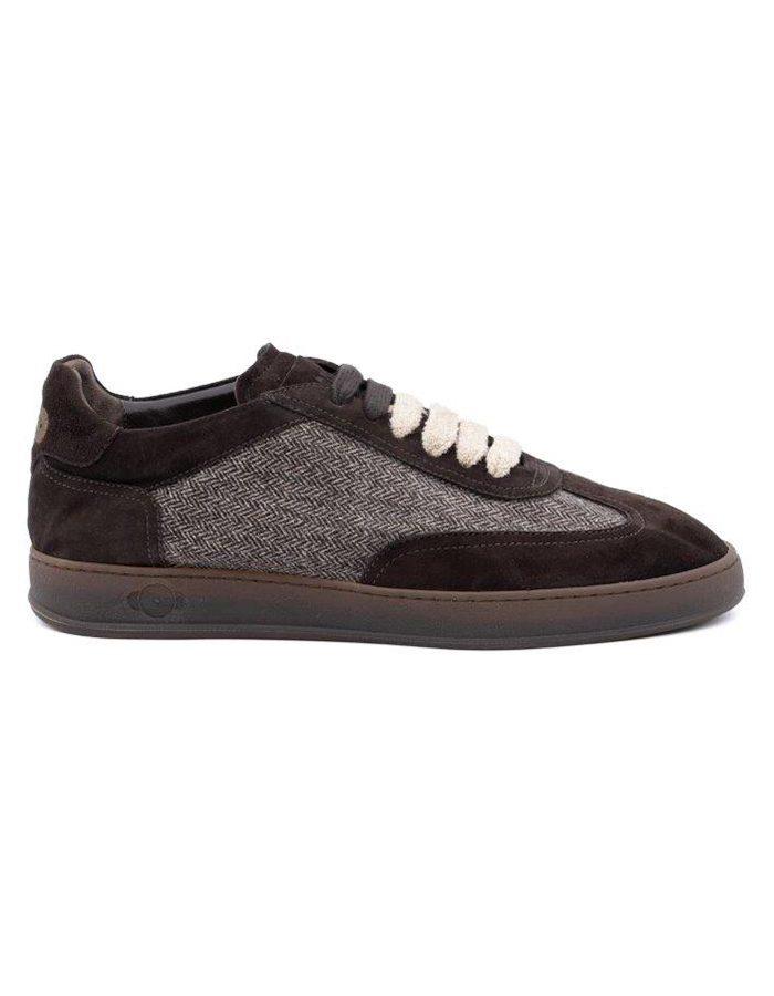 AMALFI Sneaker in Cioccolato – Suède & Visgraat Textiel