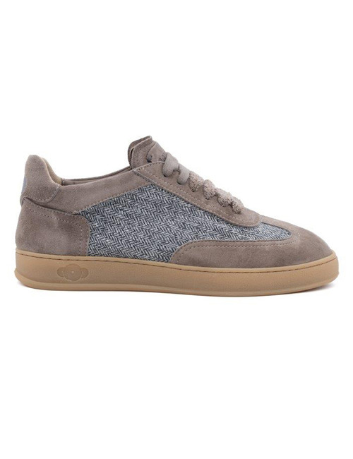 Amalfi Sneaker in Fango – Suède & Visgraat Textiel 