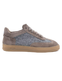 Amalfi Sneaker in Fango – Suède & Visgraat Textiel 