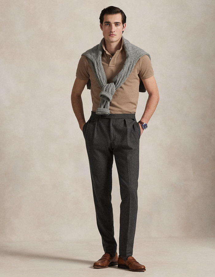 Slim Fit Mesh Polo Shirt