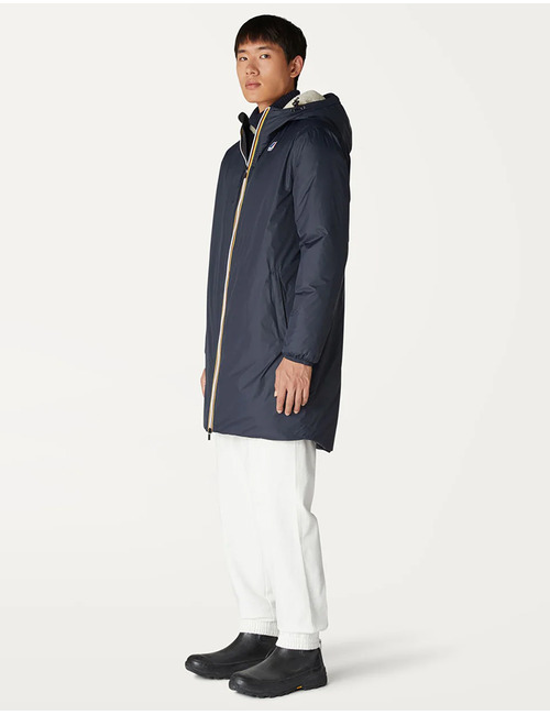 Le Vrai 4.0 Eiffel Orsetto Parka in Blue Depth – Unisex Lange Jas met Sherpavoering