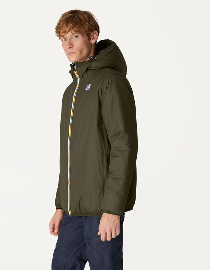 Le Vrai 4.0 Claude Orsetto Jacket in Green Blackish – Unisex Korte Jas met Sherpavoering