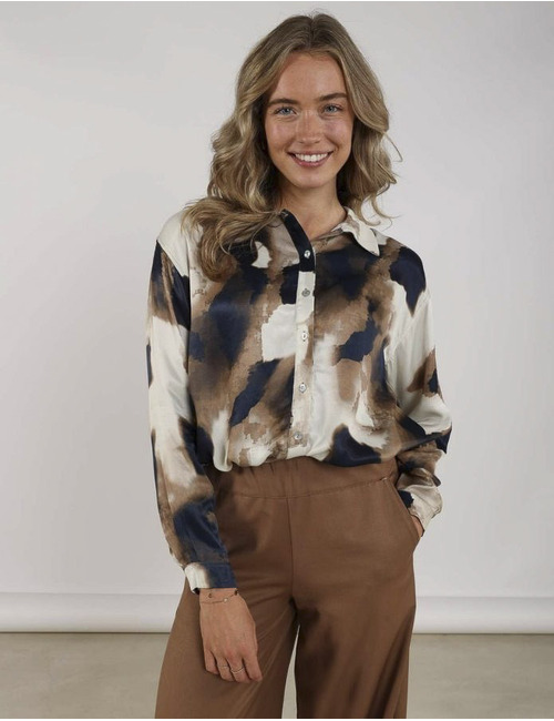 Nukus lange mouw bloes beige