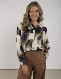 Nukus lange mouw bloes beige
