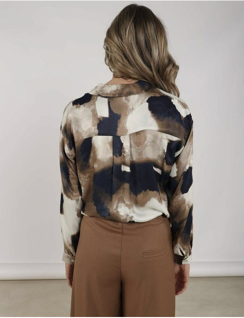 Nukus lange mouw bloes beige