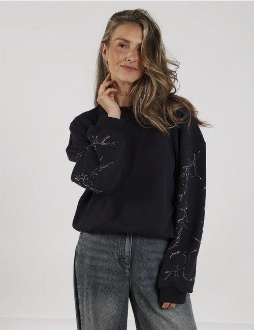 Nukus lange mouw pull navy