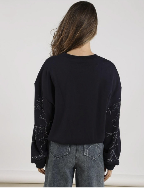 Nukus lange mouw pull navy