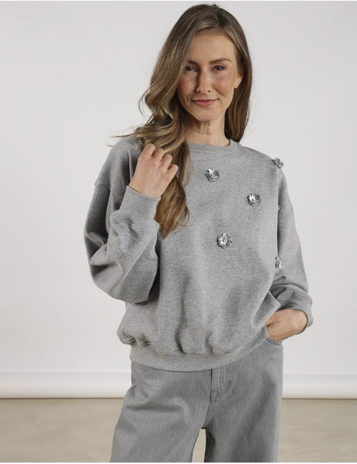 Nukus lange mouw pull grijs