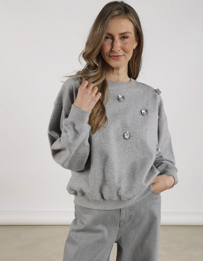 Nukus lange mouw pull grijs