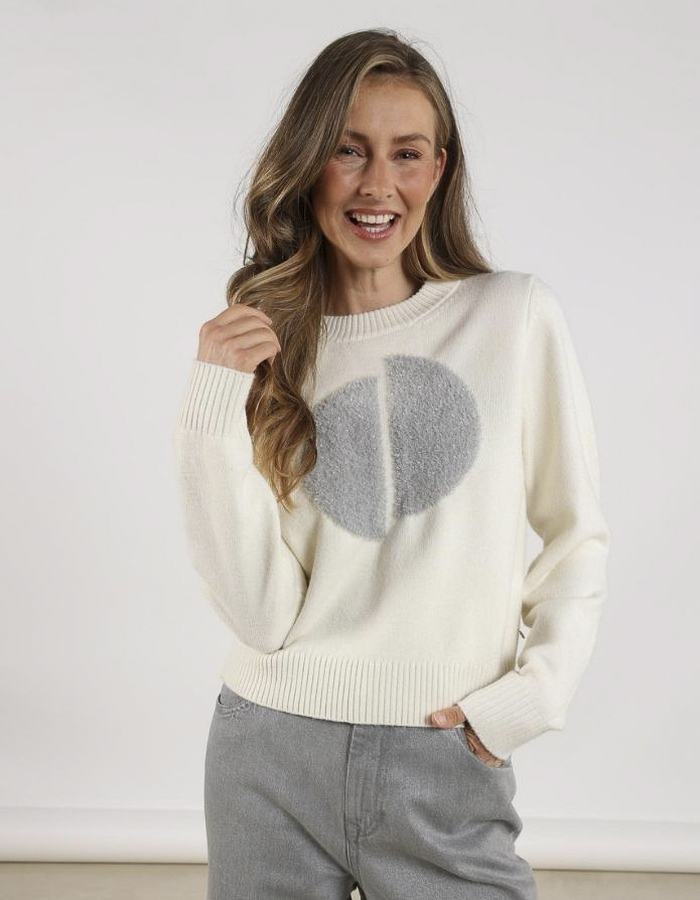 Nukus lange mouw pull wit
