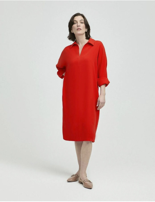 Xandres midi kleed rood