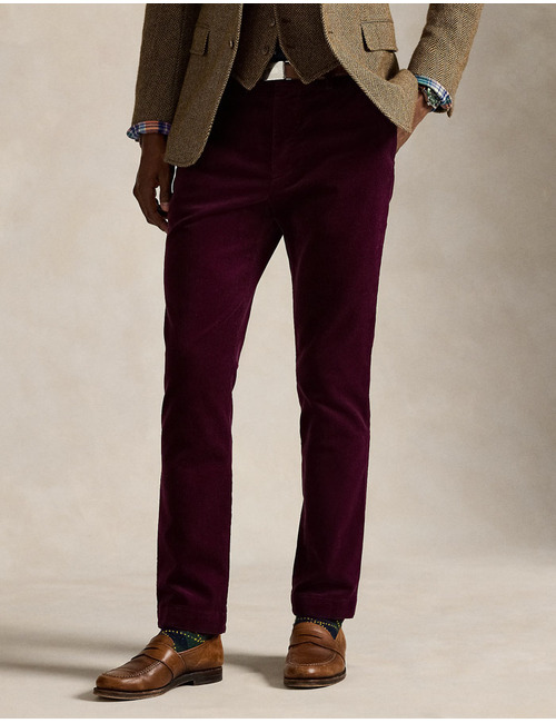 Andover Slim Fit Stretch Corduroy Pant in Ruby
