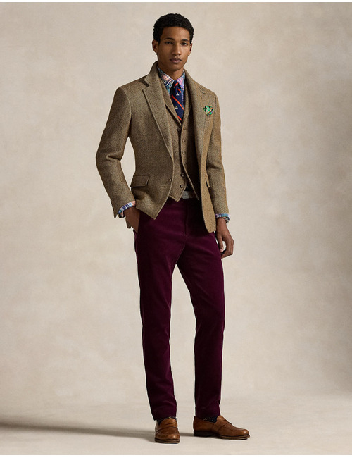 Andover Slim Fit Stretch Corduroy Pant in Ruby