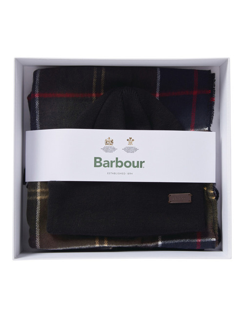 Barbour Muts en Sjaal Giftset in Classic Tartan
