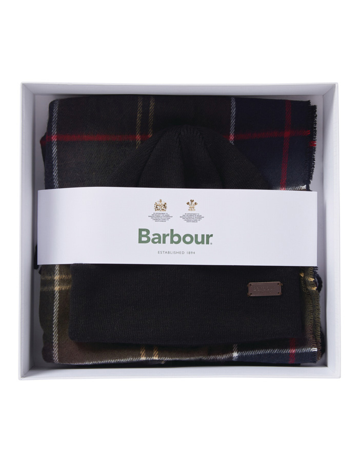 Barbour Muts en Sjaal Giftset in Classic Tartan