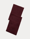 Wollen Sjaal met Geborduurd Signature Pony Logo in Aged Wine Heather