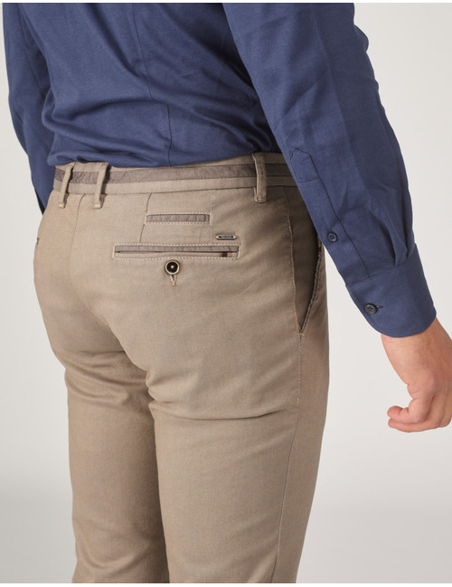 Slim Fit Steam Chino in Beige