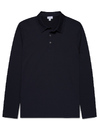 Longsleeve Polo Shirt in Navy – 100% Supima Katoen 