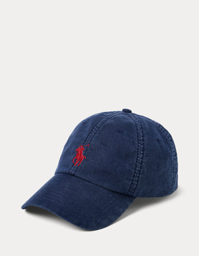 Linen Ball Cap in Newport Navy
