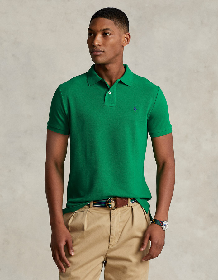 The Iconic Mesh Polo Shirt in Billiard