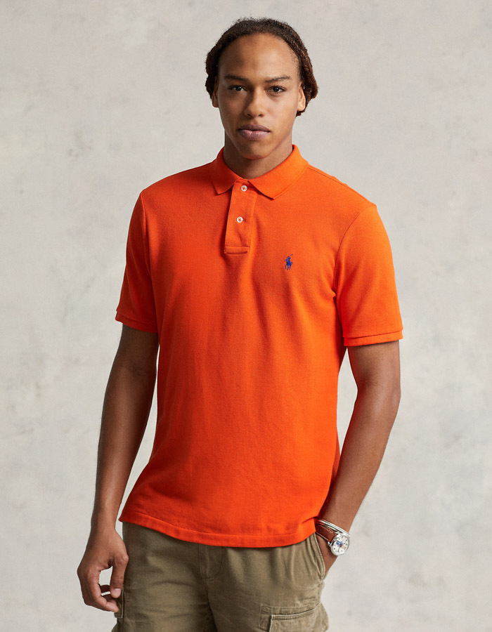 The Iconic Mesh Polo Shirt in Sailing Orange 