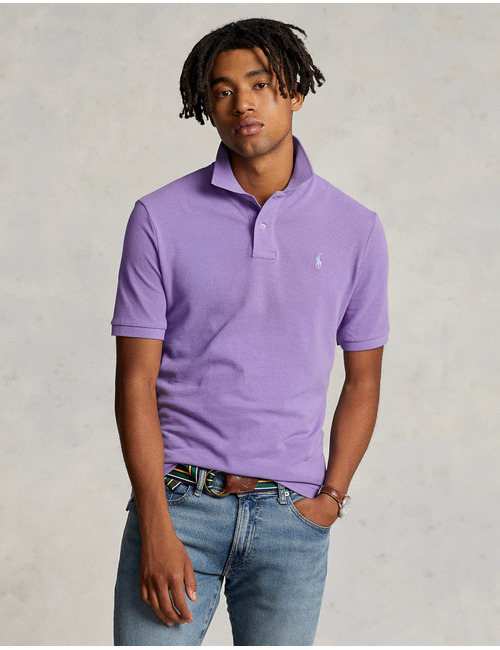 The Iconic Mesh Polo Shirt in Cactus Purple