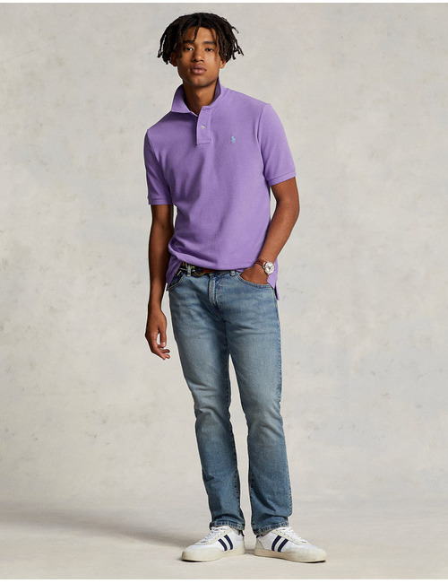The Iconic Mesh Polo Shirt in Cactus Purple